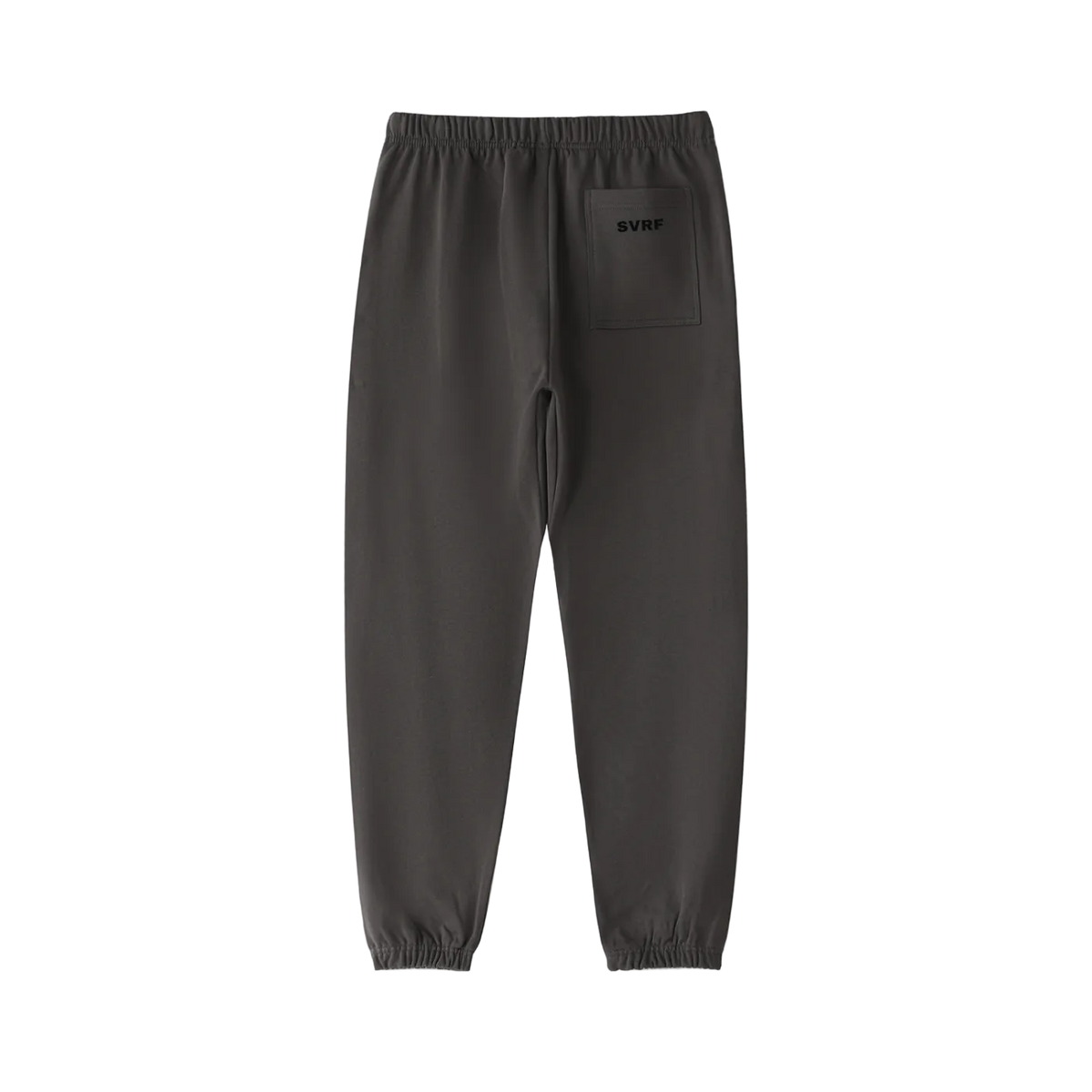 SVRF Core Sweatpants in Charcoal, shown from the back