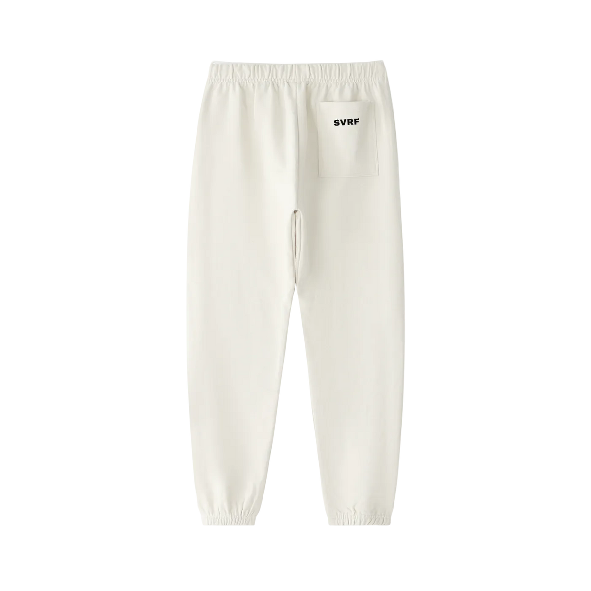 SVRF Core Sweatpants in Chalk, shown from the back