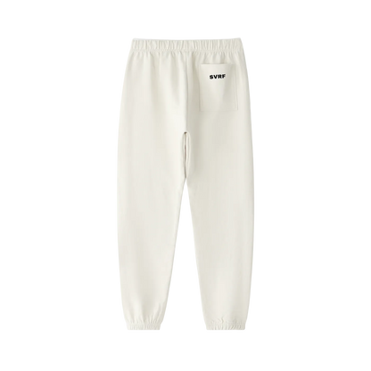 SVRF Core Sweatpants in Chalk, shown from the back