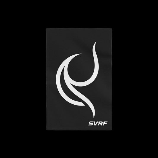 Wave Logo Beach Towel | SVRF Black White