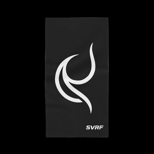 Wave Logo Beach Towel | SVRF Black White