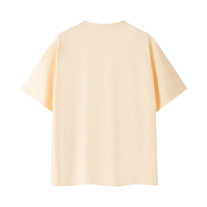 SVRF Big Logo Tee in apricot, back view, plain