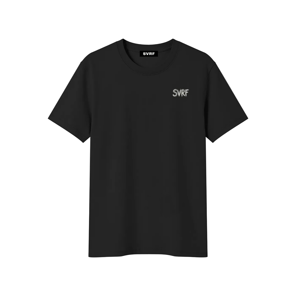 SVRF Ballpoint Tee in black, front view