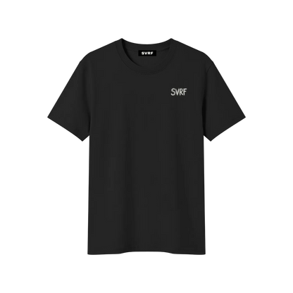 SVRF Ballpoint Tee in black, front view