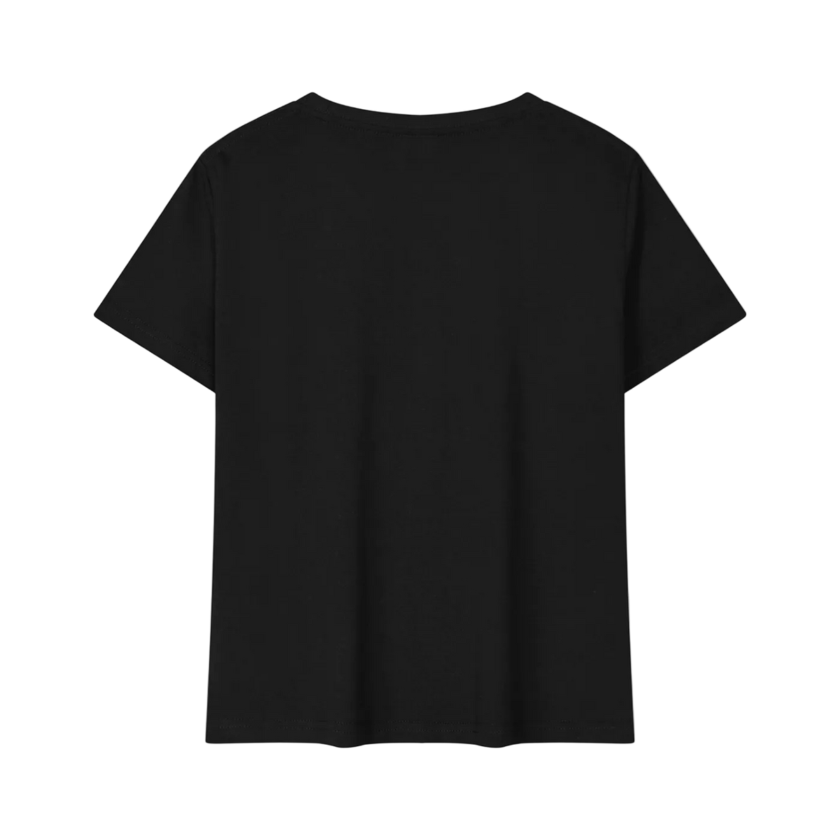 SVRF Fin Baby Tee in black, back view, plain