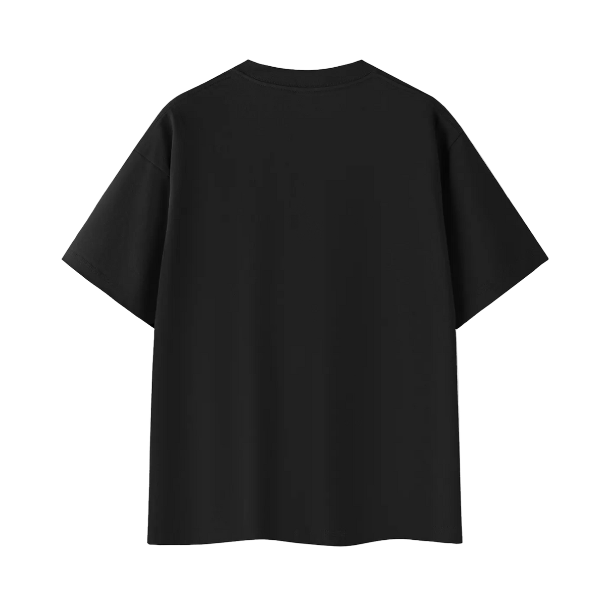 SVRF Big Logo Tee in black, back view, plain