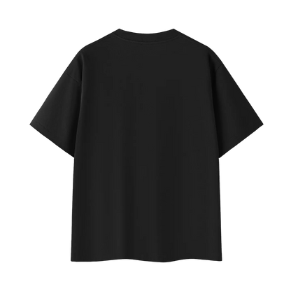 SVRF Big Logo Tee in black, back view, plain