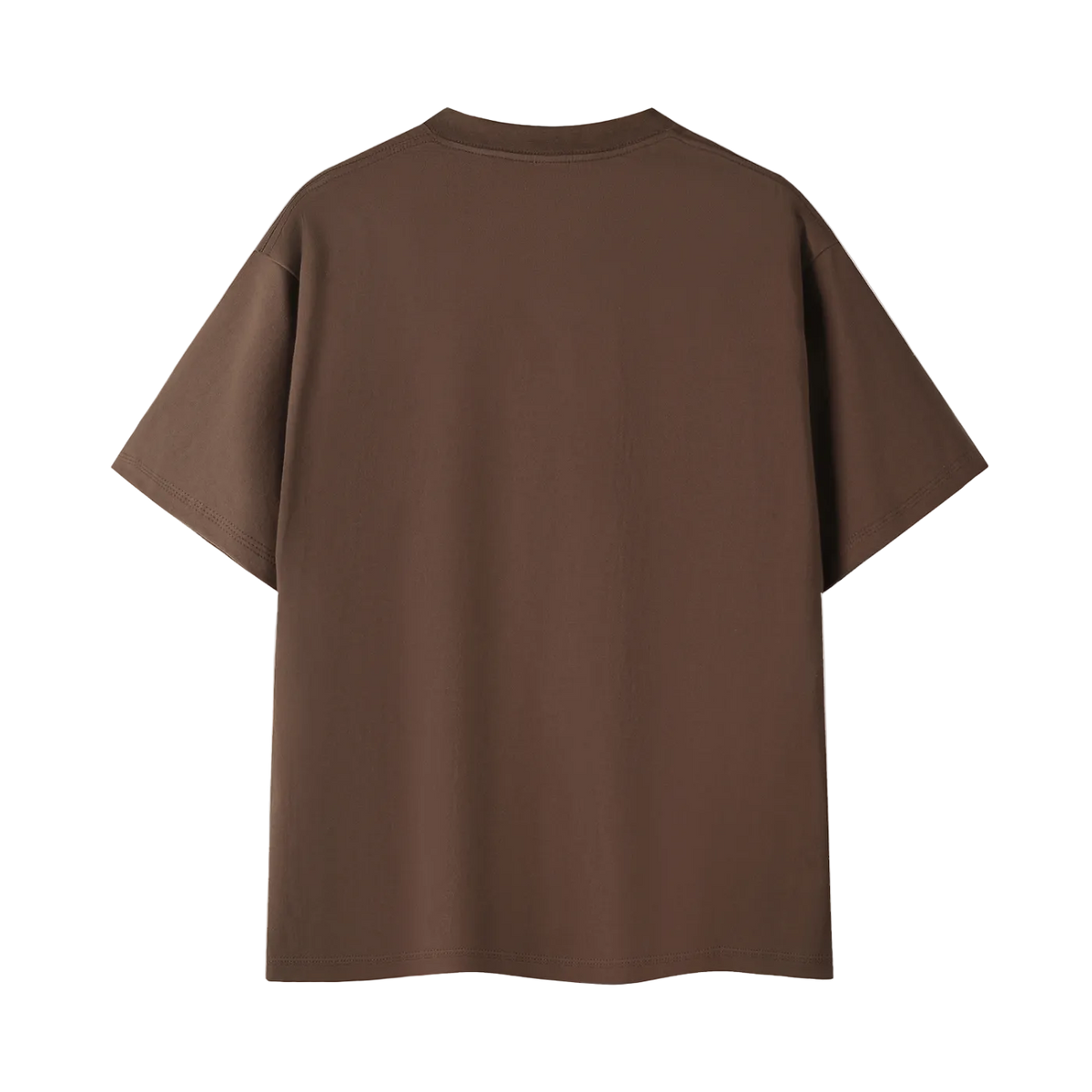 SVRF Big Logo Tee in coffee, back view, plain