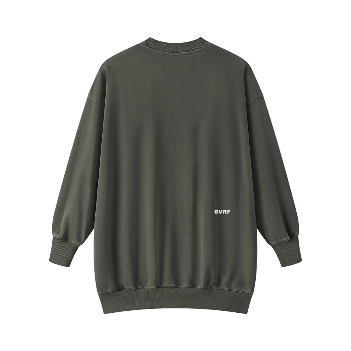 SVRF Sweater Dress in Charcoal, back