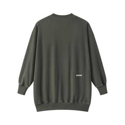 SVRF Sweater Dress in Charcoal, back