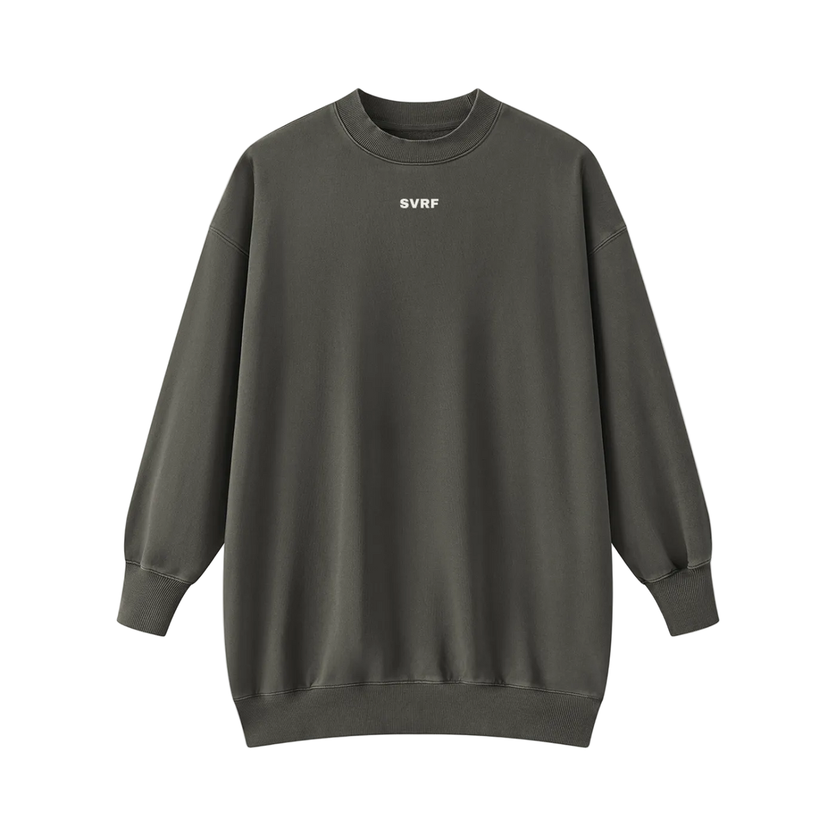 SVRF Sweater Dress in Charcoal, front
