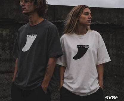 Single Fin Grey Tee