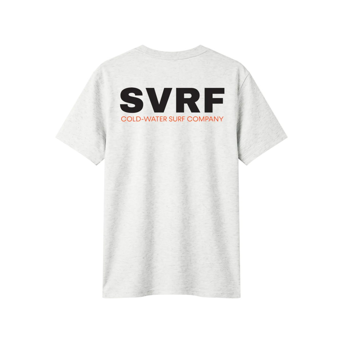 SVRF Core Tee in Grey Marl, shown from the back