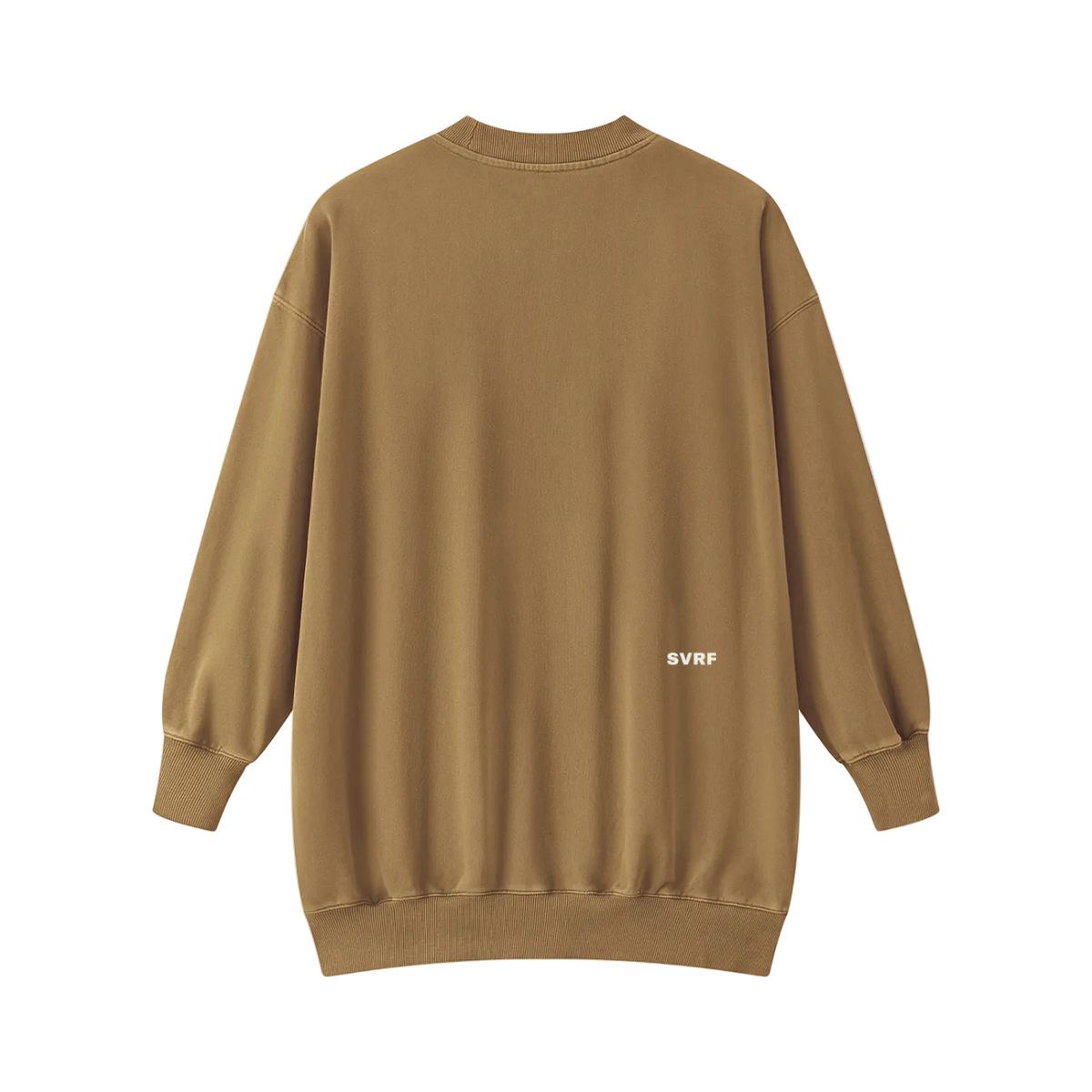 SVRF Sweater Dress in Khaki, back