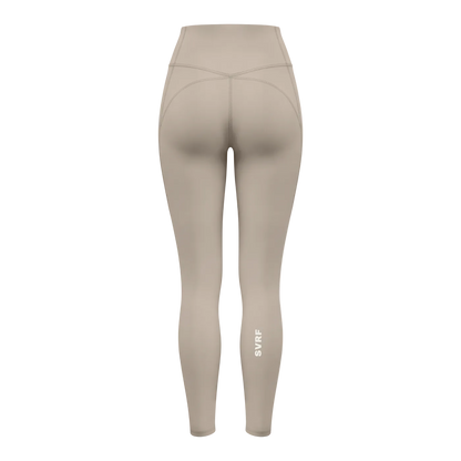 SVRF High-Waisted Leggings in Khaki, back
