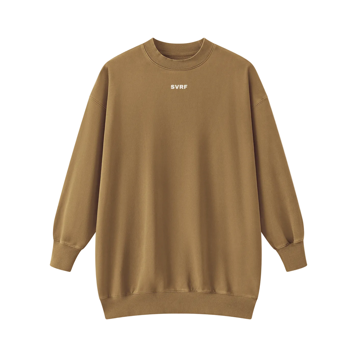 SVRF Sweater Dress in Khaki, front