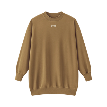 SVRF Sweater Dress in Khaki, front