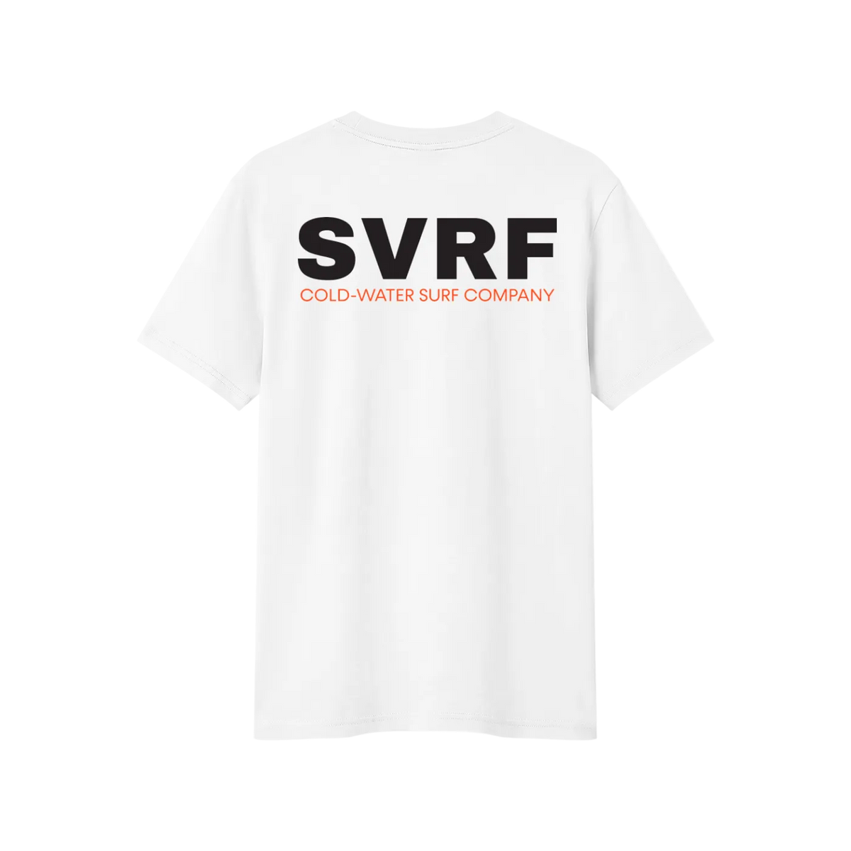 SVRF Core Tee in White, shown from the back