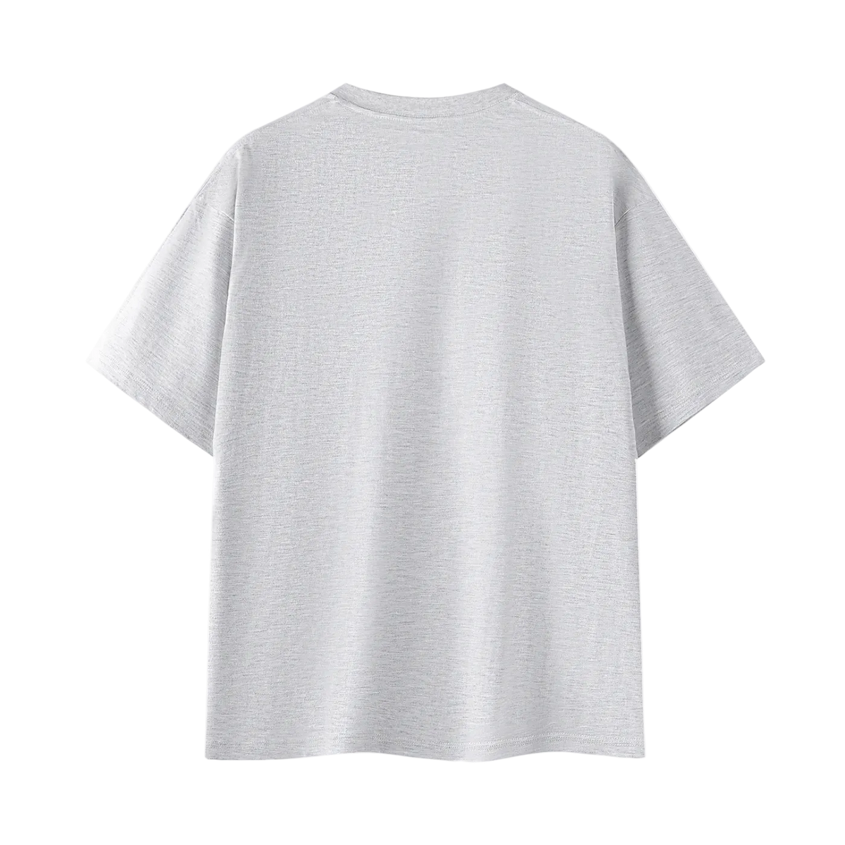 SVRF Big Logo Tee in grey marl, back view, plain