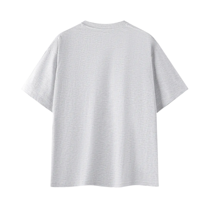 SVRF Big Logo Tee in grey marl, back view, plain