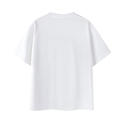 SVRF Big Logo Tee in white, back view, plain