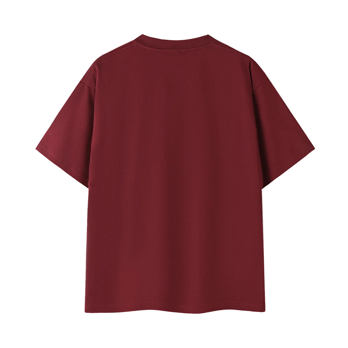 SVRF Big Logo Tee in claret, back view, plain