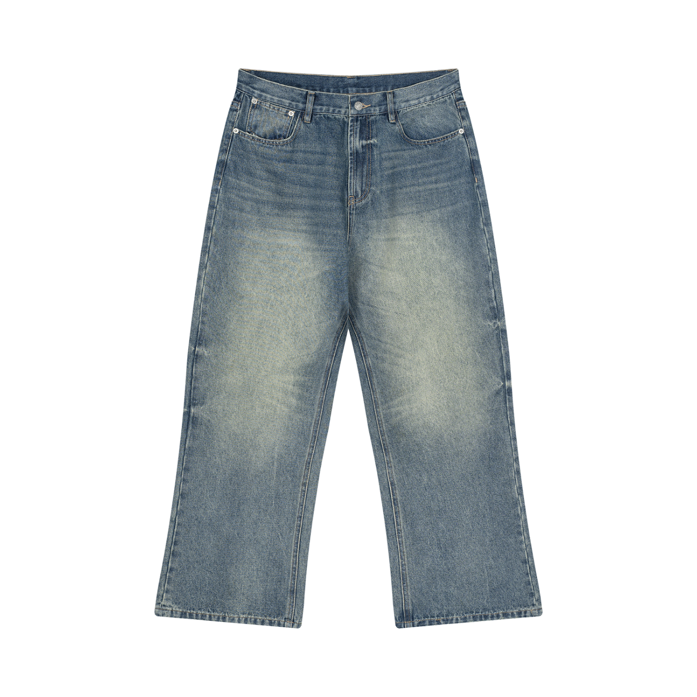 Men’s Vintage Wash Wide Leg Jeans