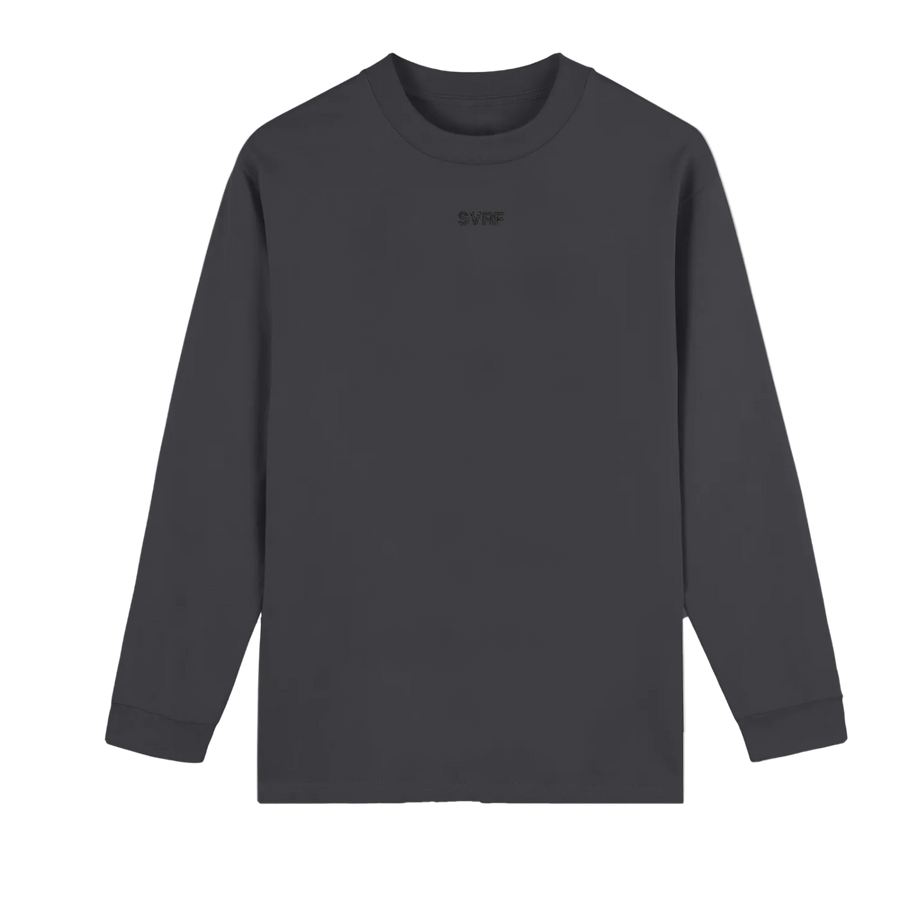 SVRF Embroidered Longsleeve Tee in Black