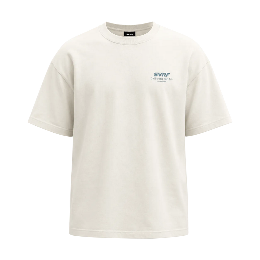 SVRF Cold-Water Tee in Apricot, shown from the front