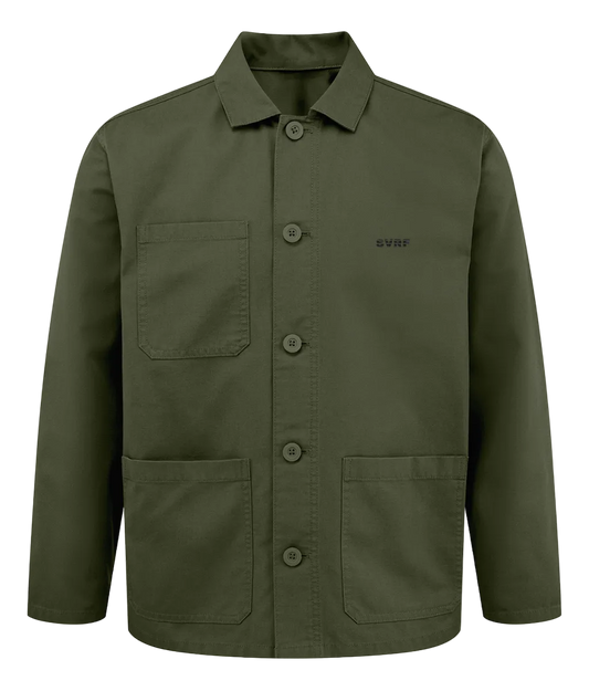 SVRF Worker Jacket in olive canvas