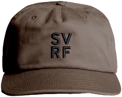 SVRF Stacked Cap in Walnut with black SV / RF embroidery